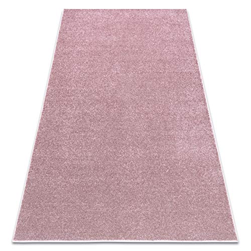Einfarbiger empfindlich Teppich Santa FE für Zimmer, Wohnzimmer, Schlafzimmer, Teppichboden Auslegware, erröten rosa, Verschiedene Größen, 150x350 cm von rugsx