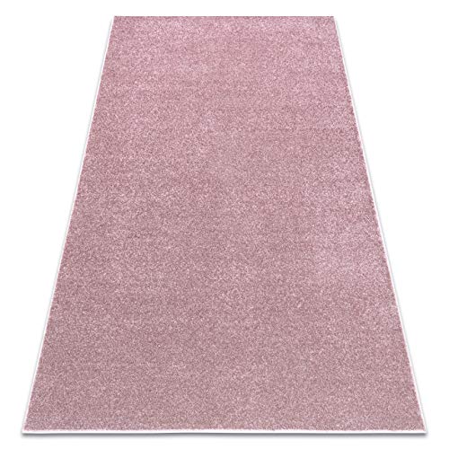 Einfarbiger empfindlich Teppich Santa FE für Zimmer, Wohnzimmer, Schlafzimmer, Teppichboden Auslegware, erröten rosa, Verschiedene Größen, 350x400 cm von rugsx