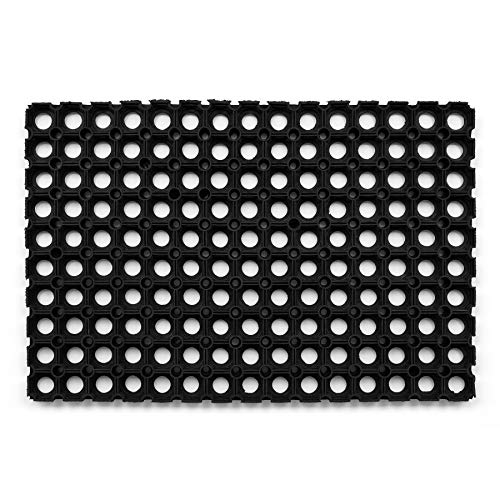 Fußabtreter Gummi - Gummimatte außen und innen - Matte mit robuster Ringgummistruktur - Größe auswählen 100x150 cm von rugsx
