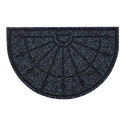 Fußmatte Patio 2098 Halbkreis rutschfest, Türmatte - Türvorleger - Fußabstreifer - Fußabtreter, Außen, Innen, Gummi - anthrazit 50x77 cm Fußmatte Patio 2098 Halbkreis rutschfest, Türmatte - Türvorleger - Fußabstreifer - Fußabtreter, Außen, Innen, Gummi - anthrazit 50x77 cm von rugsx