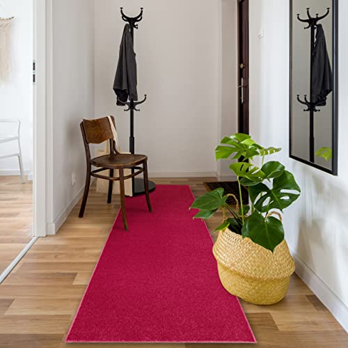 rugsx Läufer Eton für Korridor, Küche rosa 90x400 cm von rugsx