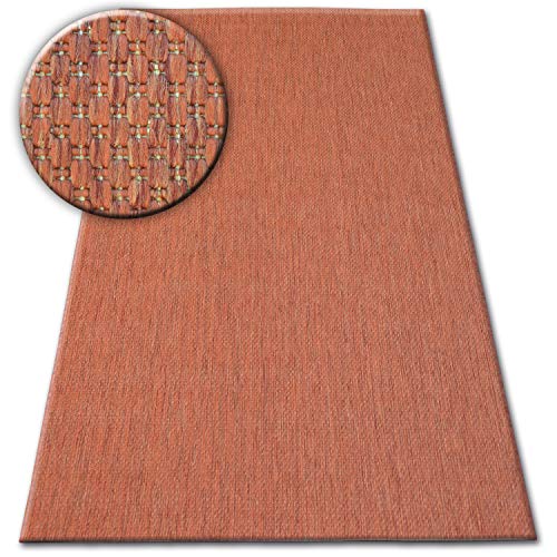 rugsx Modern Teppich SISAL Flat Schnurteppich für Wohnzimmer, Schlafzimmer, Terrasse, Küche, Terrakotta 200x290 cm von rugsx