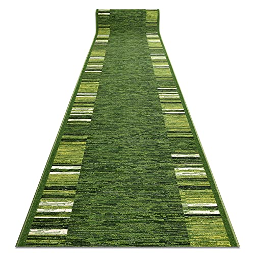 Modernen Preiswert Antirutsch Läufer Adagio Anti Rutsch Teppich rutschfest Brücke Meterware Rahmen für Küche Wohnzimmer, dauerhaft, grün 80x230 cm von rugsx