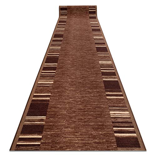 rugsx Antirutsch Teppich Läufer Adagio braun – Moderner Kurzflor für Küche, Flur & Wohnzimmer, Meterware, 100x560 cm rugsx Antirutsch Teppich Läufer Adagio braun – Moderner Kurzflor für Küche, Flur & Wohnzimmer, Meterware, 100x560 cm von rugsx