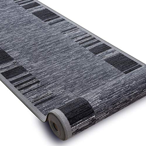 rugsx Antirutsch Teppich Läufer Adagio grau – Moderner Kurzflor für Küche, Flur & Wohnzimmer, Meterware, 80x570 cm rugsx Antirutsch Teppich Läufer Adagio grau – Moderner Kurzflor für Küche, Flur & Wohnzimmer, Meterware, 80x570 cm von rugsx