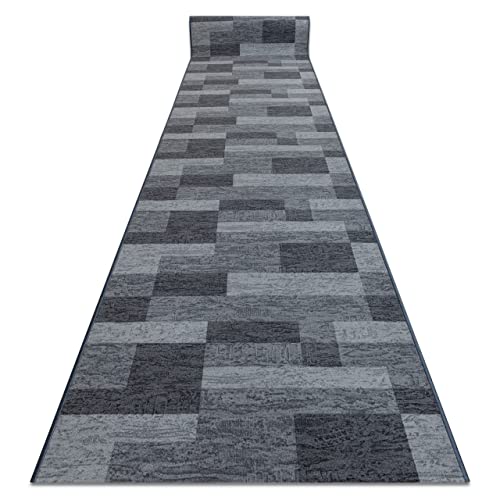 Modernen Preiswert Antirutsch Läufer Icona Grau, Anti Rutsch Teppich rutschfest Brücke Meterware für Küche Wohnzimmer, dauerhaft, 120x180 cm von rugsx