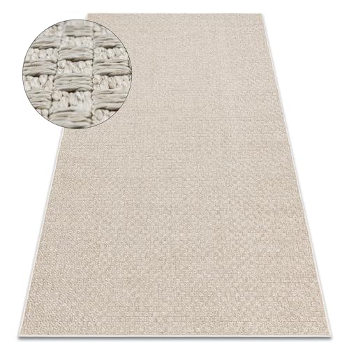 rugsx Teppich Origi flachgewebte SISAL Schnur, beige 155x220 cm von rugsx