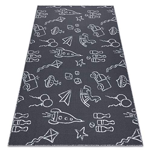 rugsx Teppich Toys Kinderteppich für Babyzimmer, Spielteppiche, Kinderzimmer, grau 250x300 cm von rugsx