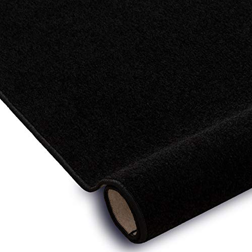 rugsx Einfarbiger Teppich Trendy für Zimmer, Wohnzimmer, Schlafzimmer, Teppichboden Auslegware, schwarz, Verschiedene Größen, 100x250 cm rugsx Einfarbiger Teppich Trendy für Zimmer, Wohnzimmer, Schlafzimmer, Teppichboden Auslegware, schwarz, Verschiedene Größen, 100x250 cm von rugsx