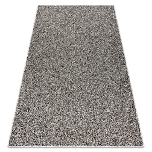 Einfarbiger empfindlich Teppich Superstar 836 für Zimmer, Wohnzimmer, Schlafzimmer, Teppichboden Auslegware, Verschiedene Größen, Hellbeige 150x500 cm von rugsx