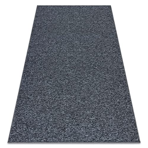 rugsx Einfarbiger empfindlich Teppich Superstar 965 für Zimmer, Wohnzimmer, Schlafzimmer, Teppichboden Auslegware, Verschiedene Größen, grau 300x300 cm von rugsx