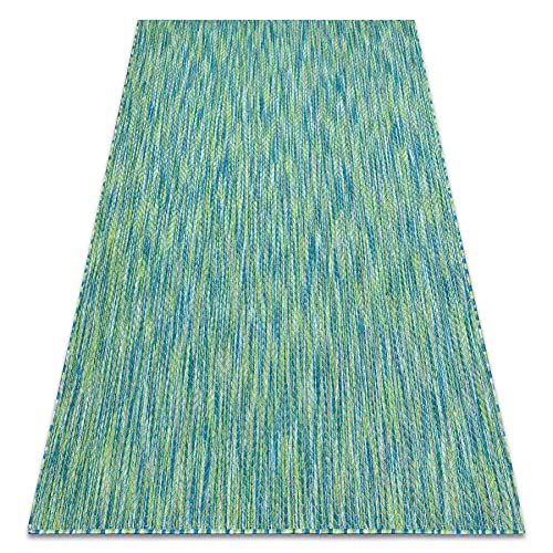 rugsx Modern Teppich FISY SISAL Schnurteppich für Wohnzimmer, Schlafzimmer, Terrasse, Küche, Melange, blau 140x190 cm von rugsx