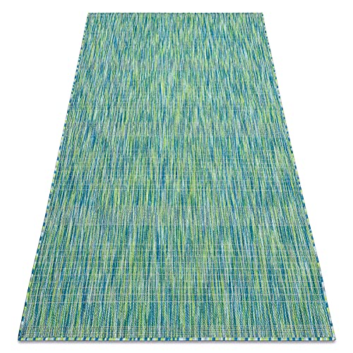 rugsx Modern Teppich FISY SISAL Schnurteppich für Wohnzimmer, Schlafzimmer, Terrasse, Küche, Melange, blau 80x150 cm von rugsx