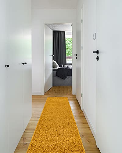 rugsx Teppich, Läufer SOFFI Shaggy 5cm; in die Küche, Halle, Korridor, Gold 60x200 cm von rugsx