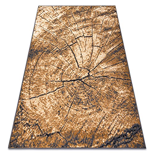 rugsx Teppich BCF Morad PIEN Baum Holz - grau/beige/altgold 140x200 cm von rugsx