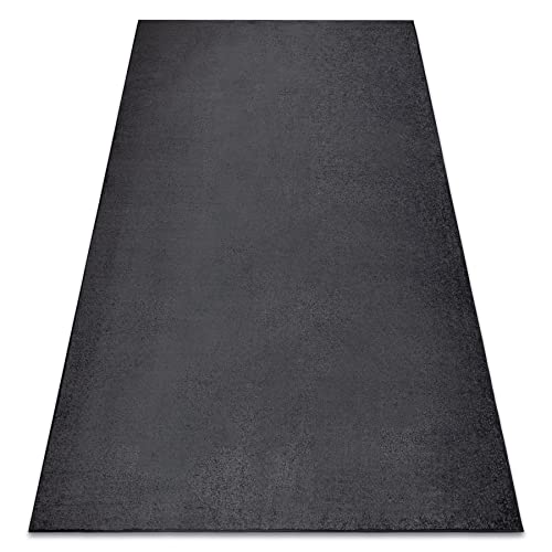 rugsx Teppich Teppichboden Santa FE schwarz 98 eben, glatt, einfarbig, 250x400 cm von rugsx