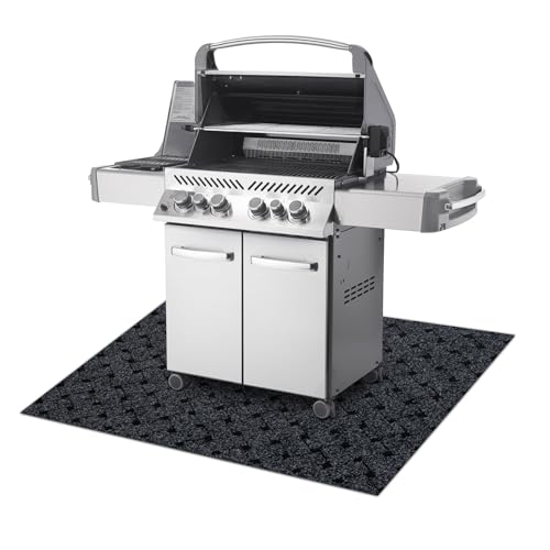 rugsx Vectra 900 Grillschutzmatte für Terrasse, draussen - Anthrazit anthrazit 150x200 cm von rugsx