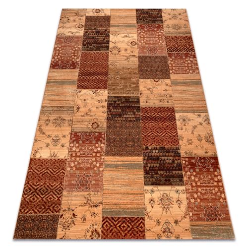 rugsx Wollteppich KASHQAI 4327 101 Patchwork terrakotta 80x160 cm rugsx Wollteppich KASHQAI 4327 101 Patchwork terrakotta 80x160 cm von rugsx