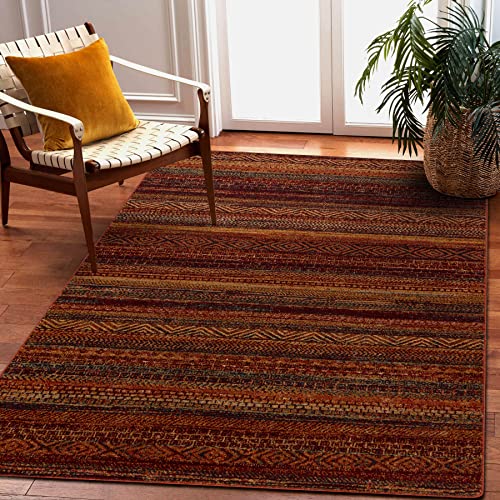 rugsx Wollteppich Omega Baku Rot 66x100 cm von rugsx