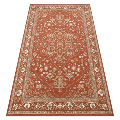 rugsx Wollteppich SOHO 477.01.LA301 OSTA Ornament, Rahmen Natur terrakotta/beige Terrakotta 200x300 cm von rugsx