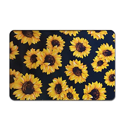 Ruhuayoupin Abtropfmatte, faltbar, für Theke, saugfähiges Abtropfgestell, Küchenzubehör, leicht zu reinigen, Abtropfgestell, 40,6 x 61 cm (vier Sonnenblumen) von ruhuayoupin