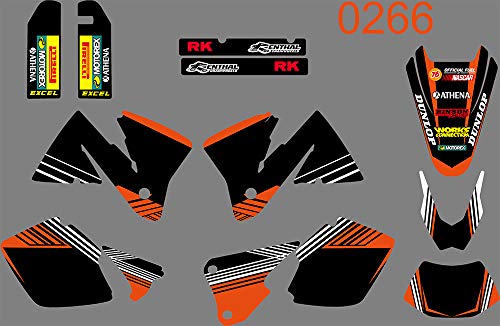 0266 3M Customized Motorrad Aufkleber Dirt Bike Aufkleber Grafik-Set für KTM MXC EXC 250 300 350 400 520 2001-2002 von ruilian