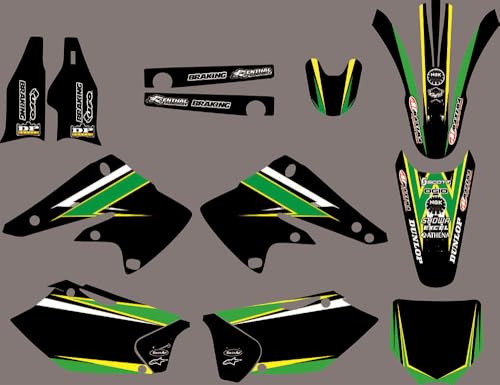 DST0229 Custom Kawasaki Motorrad Aufkleber Kit Motorcross Grafik Dirt Bike Aufkleber für Kawasaki KXF 250 2004 2005 3M Adhesive Decals von ruilian