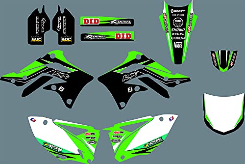 DST0687 Custom Kawasaki Motorrad Aufkleber-Kit Motorcross Grafik Dirt Bike Aufkleber für Kawasaki KXF 450 2012 3M Adhesive Decals von ruilian