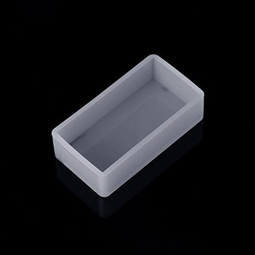 ruiruiNIE Silikonform DIY Quadrat Rechteck Exopy Harz Spiegel Handwerk Schmuck Dekoration (Weiß 8x4 cm) von ruiruiNIE