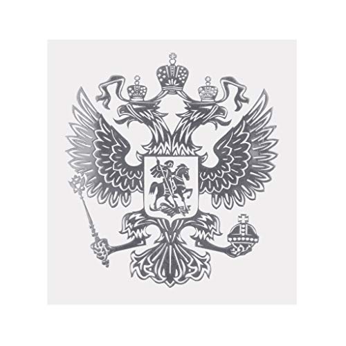 ruiruiNIE Wappen von Russland Autoaufkleber Russische Adler Aufkleber Aufkleber für Auto Styling Autoaufkleber Silber von ruiruiNIE