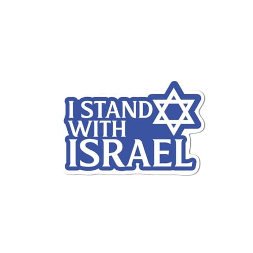 rujjftsy I Stand with Israel Aufkleber,Israelische Flagge Aufkleber Vinyl Aufkleber,Unterstützung Israel Flagge mit Israel Aufkleber,Amerika Aufkleber Ständer von rujjftsy