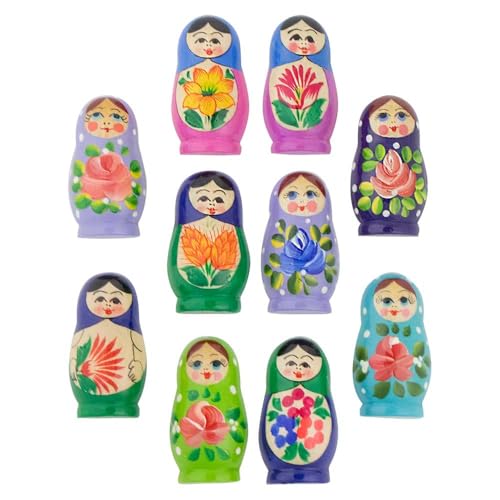 1x Magnet Matröschka Matroschka Babuschka Matrjoschka 4cm Höhe - Holz-Magnet mit einzigartigem Design - Holzpuppe Матрёшка Matruschka von rukauf