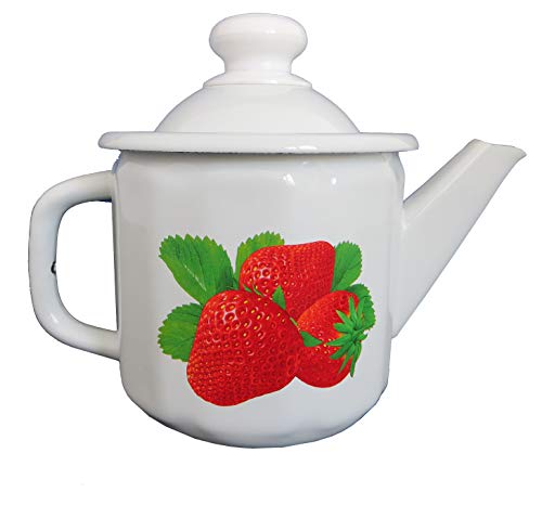 Emaille Teekanne Kaffeekanne 1 Liter ca 12,5cm Durchmesser/Retro Nostalgie Geschirr Emaille Teekanne Kaffeekanne 1 Liter ca 12,5cm Durchmesser/Retro Nostalgie Geschirr von rukauf