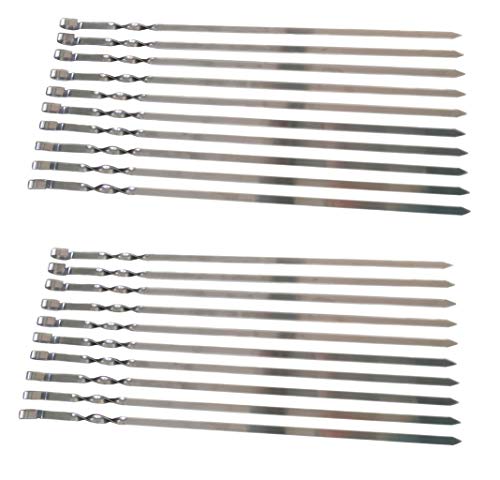 rukauf 50 Schaschlikspiesse Edelstahl (50cm) von rukauf