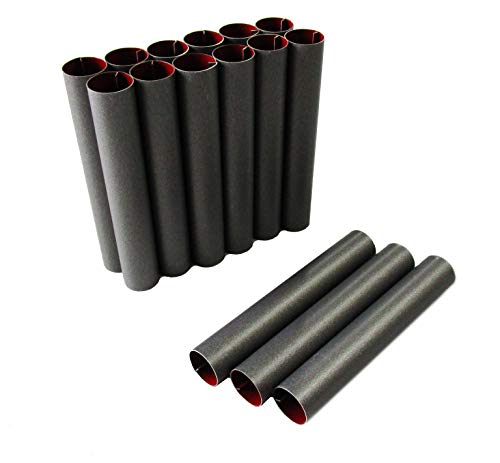 rukauf Schaumrollen-Formen 15er Set (8 cm x 1,3cm) Antihaft-beschichtet Teflon Traditionelle Backform Schillerlockenform Gerade Röhrchen Spritztüllen Sahnerollen von rukauf