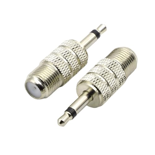 1/2/5 STÜCKE F-Buchse auf 3,5 mm Mono 1/8" Stecker(2PCS) von runhuabaihuo