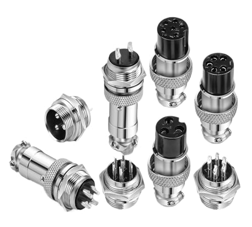 10 Sätze GX16 Metall Aviation Buchse 2/3/4/5/6/7/8/9/10pin elektrische Kabel Terminal Fest Typ und Butt Mobile Typ Weiblich & Männlich(5P Female) von runhuabaihuo