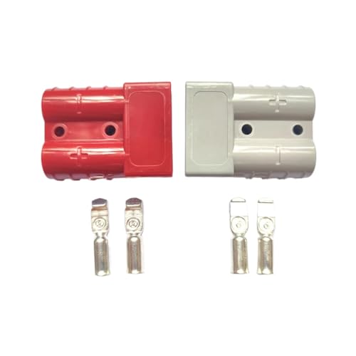 2/4/6 Stück 50 A 120 A 175 A 350 A Batterieladeanschluss 600 V Hochstrom-Schnellstromstecker (grau, 2 Stück_175 A) von runhuabaihuo