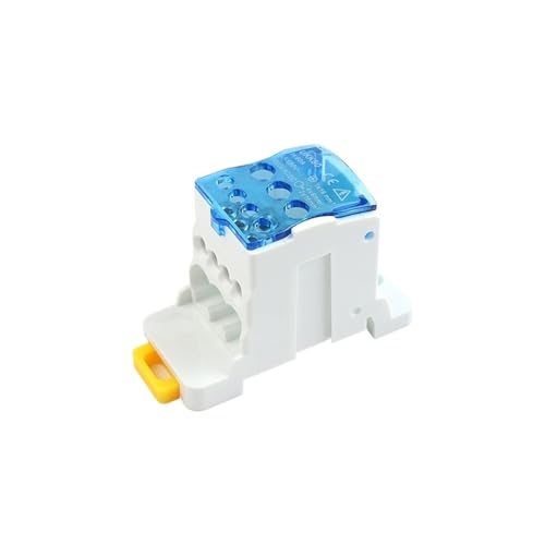 Elektrischer geteilter Din-Schienen-Anschlussblock-Anschlusskasten Stromkabel Elektrischer Anschluss UKK80A 125A 160A(Blue,80A) von runhuabaihuo
