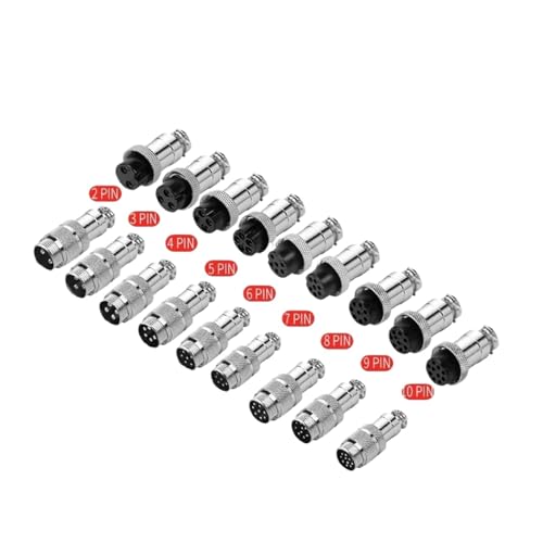 Luftfahrtstecker GX12 GX16 GX20 Stumpflötsockel Drahtpanel Docking-Anschlüsse 2/3/4/5/6/7/8/9/10/12/14/15-polig(GX16 Docking,PANEL CONNECTOR_10SETS(MALE FEMALE)_3P) von runhuabaihuo