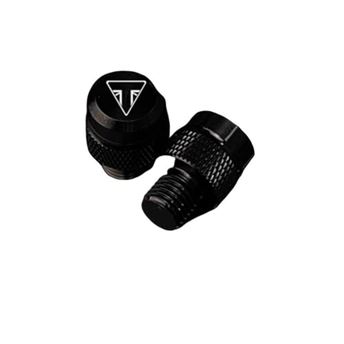 runhuabaihuo 1 Paar Motorrad Zubehör CNC Aluminium Spiegel Loch Stecker Schrauben for Triumph Trident 660 Tiger 800 900 Geändert Teile(Black Clockwise) von runhuabaihuo