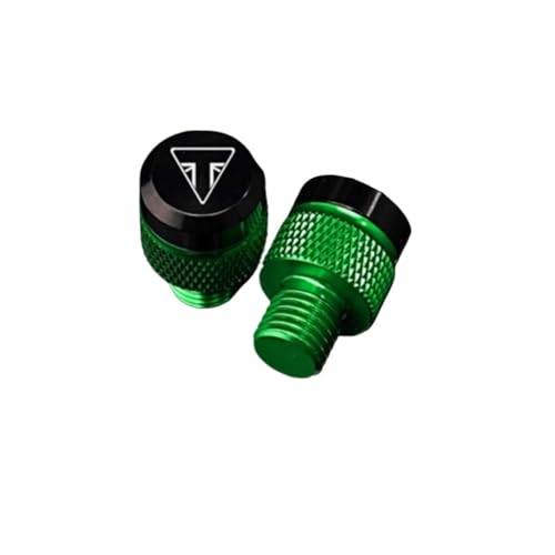 runhuabaihuo 1 Paar Motorrad Zubehör CNC Aluminium Spiegel Loch Stecker Schrauben for Triumph Trident 660 Tiger 800 900 Geändert Teile(Green Anti) von runhuabaihuo