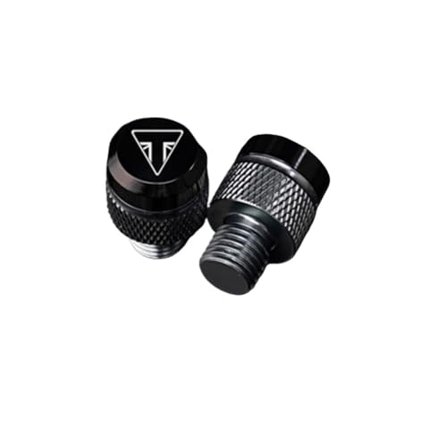 runhuabaihuo 1 Paar Motorrad Zubehör CNC Aluminium Spiegel Loch Stecker Schrauben for Triumph Trident 660 Tiger 800 900 Geändert Teile(Titanium Clockwise) von runhuabaihuo