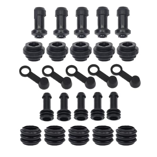 runhuabaihuo 10/5 Sets Bremse Oberen Unteren Pumpe Sattel Stoßdämpfer Hülse Staub Abdeckung Gummi Disc wasserdichte Kappe for Motorrad Roller Fahrrad(5 Sets) von runhuabaihuo