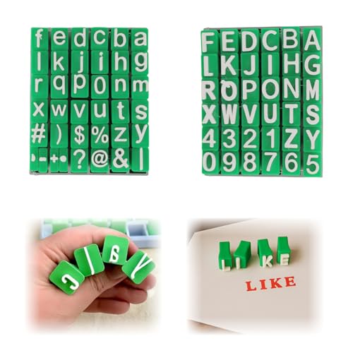 Töpferstempel Buchstaben Set - Ton Stempel Buchstaben, Hochpräzise Buchstaben Gravur Design Töpferstempel, Geeignet fürGrußkartenherstellung, Handbuchdekoration, DIY (Großbuchstaben + Kleinbuchstaben) von runpeak