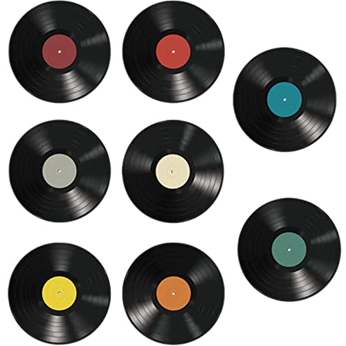 runrayay 10 Zoll CD Album Cover Poster Collage Kit, 8Pcs Selbstklebende Wand Collage Ästhetische Bilder, Schlafsaal Wand Records Schlafzimmer Dekor, Rock and Roll Musik Party Dekorationen von runrayay