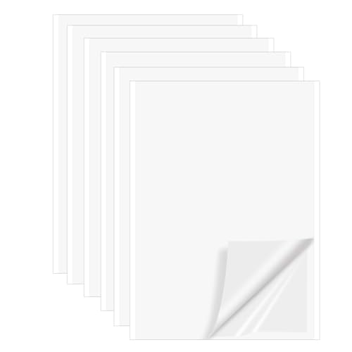 21 Blatt Doppelseitiges Klebeband A4,transparentes doppelseitige Klebebandblätter,Selbstklebende Folie transparentes Doppelseitiges Klebeblätter A4 extra stark für Geschenkpapier Kunst Basteln Deko von runxsam
