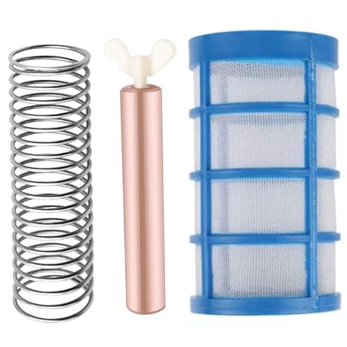 Pool Ionizer Copper Ersatzkit mit 4.1 x 0.6 Kupferanode, Korb Skimmer und Feder, einfach zu verwenden Anode für Pool Ionizerpool Ionizer Austausch Pool Ionizer Copper Ersatzkit mit 4.1 x 0.6 Kupferanode, Korb Skimmer und Feder, einfach zu verwenden Anode für Pool Ionizerpool Ionizer Austausch von rupusiner
