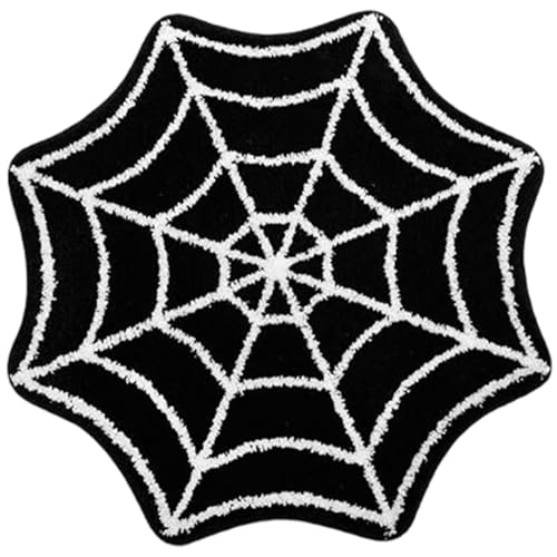rupusiner Gothic Teppich Halloween Decor Spinnennetz Nicht-Schlupfbad Matte 27 Zoll Cartoon Schwarz weiße Bad Teppich Badezimmer Matte Plüsch Duschteppich für zu Hause Waschbar rupusiner Gothic Teppich Halloween Decor Spinnennetz Nicht-Schlupfbad Matte 27 Zoll Cartoon Schwarz weiße Bad Teppich Badezimmer Matte Plüsch Duschteppich für zu Hause Waschbar von rupusiner