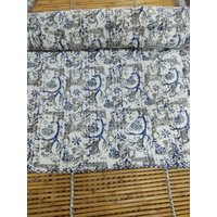 Animal Print Kantha Quilt Hand Block Baumwolle Bettdecke Animal Print Kantha Quilt Hand Block Baumwolle Bettdecke von ruralartandcrafts